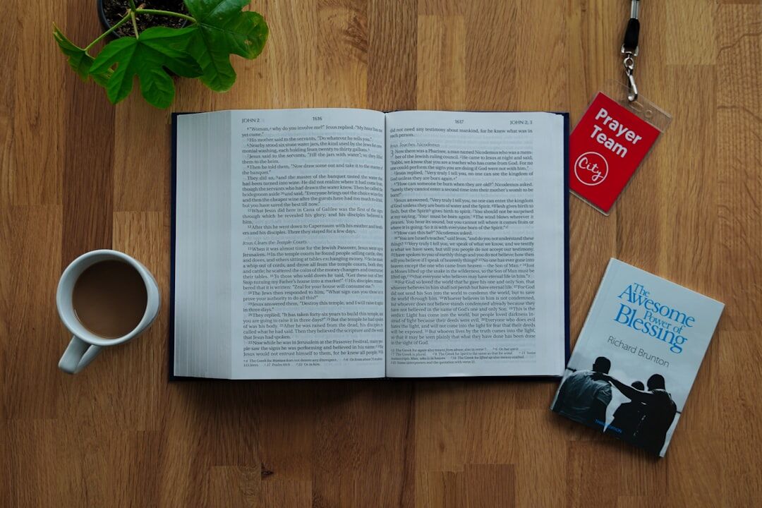 open mystery book on table